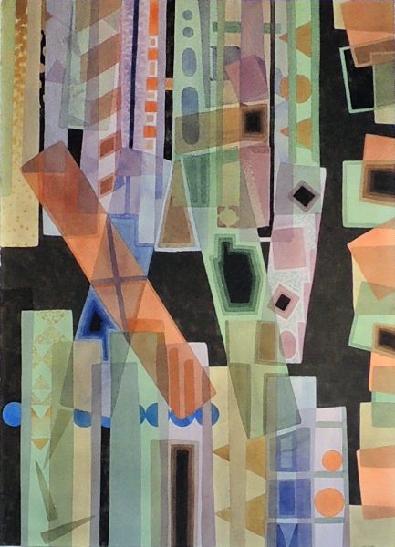 What’s Behind The Collection, 2017 watercolor on paper 72 x 51”