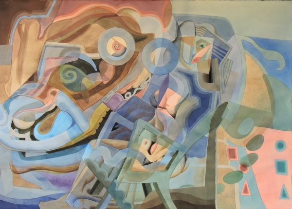 In Search Of The Lost Sole By The Sea, 2017watercolor on paper 51 x 72”
