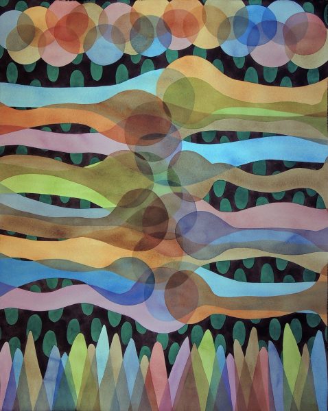 Just Passing By, 2017 watercolor on paper 52 x 40”