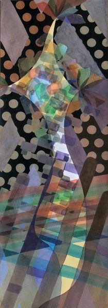 An Apparition Rising From The Walk, 2003watercolor on paper 29 ½ x 10”