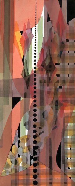 Smooth Like Nylon, 2003watercolor on paper 29 ½ x 10”