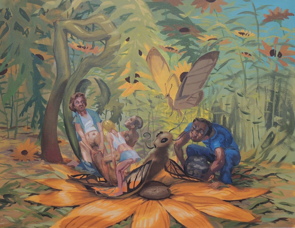 Gang Raping a Butterfly, 2011 acrylic on canvas 30 x 40"